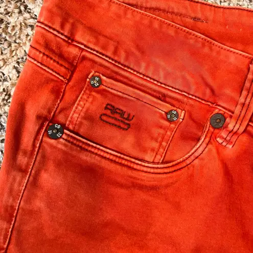 G-star Raw 3301 Skinny WMN Jeans Size 40 Orange Red Denim Casual