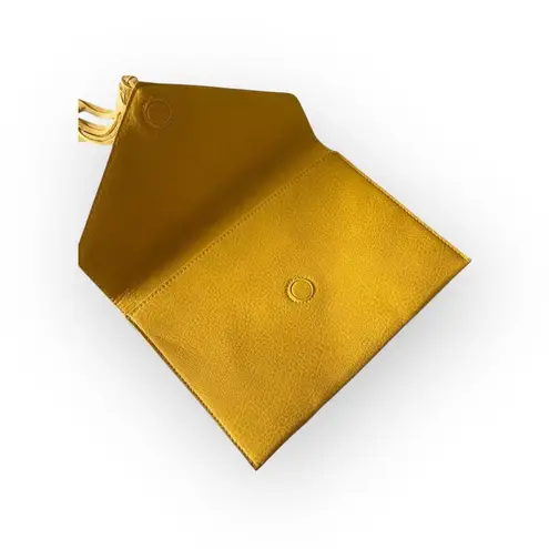 Street Level new ༄ Leather Tassel Envelope Clutch Handbag Bag ༄ Goldenrod Yellow