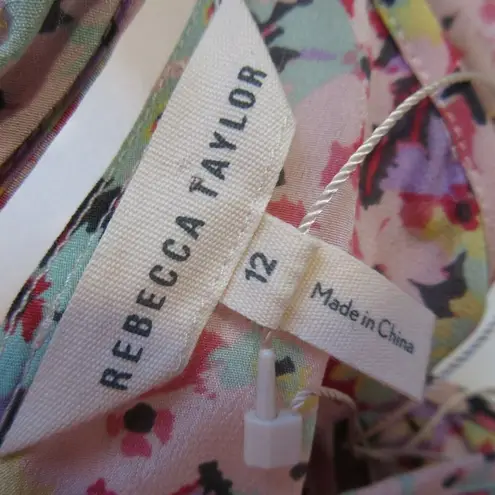 Rebecca Taylor NWT Margo in Floral Print Ruffle Silk Crop Jumpsuit 12 $495 - Image 6