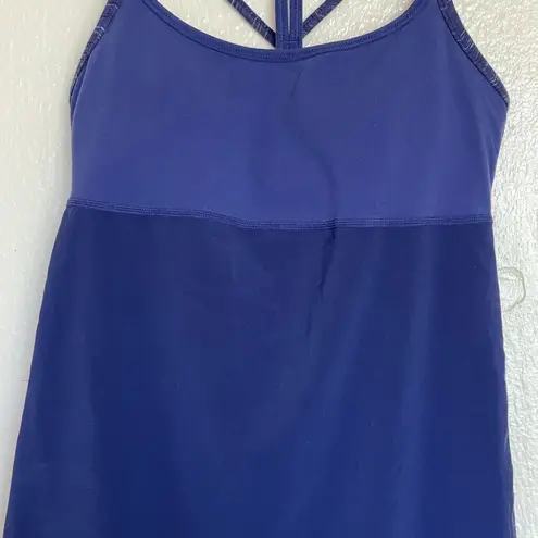 Lucy Womens Blouse Top Sz XS Activewear Athleisure Blue Yoga Workout Gym Padded