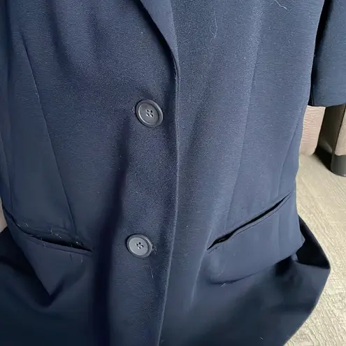 Villager A LIZ CLAIBORNE COMPANY Navy Blue Short Sleeve Blazer Jacket Size 14