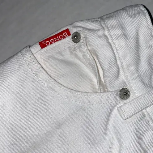 Bongo Vtg  80s 90s  Jeans Womens 13 White Button Fly High Waisted Jeans Y2K Boho - Image 3