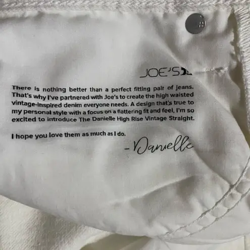 We Wore What by Joe’s The Danielle Bone White High Rise Button Fly Jeans 25