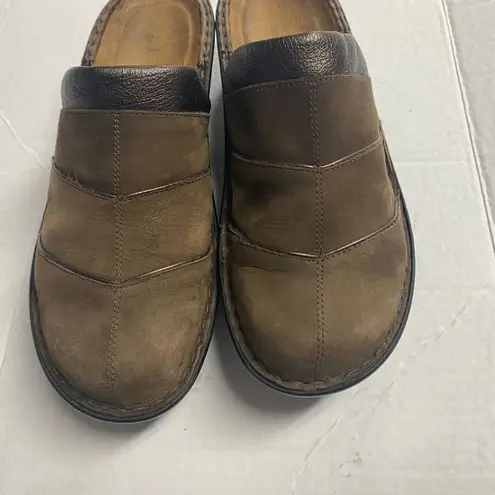 NAOT Women’s Brown Leather Slip on Clogs Size EU 40 US 8.5
