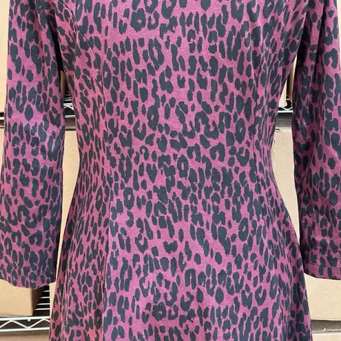 Beach Lunch Lounge Dress Sz Small Leopard Animal Print Safari Boho Fall Autumn