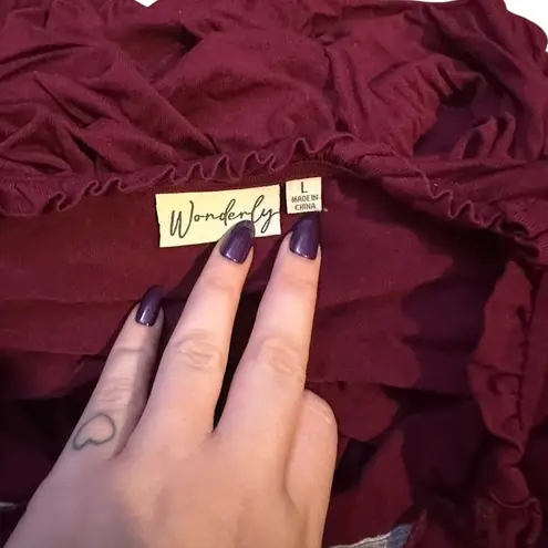 Wonderly Purple Casual Bishop Sleeve Dress