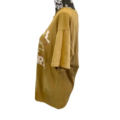 Originality Local Cowgirl T Shirt Western Glitter Floral Rose Lounge Yellow Size M