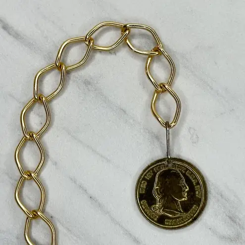 George Washington Coin Chain Belt Gold Tone Y2K Small/Medium (S/M) ✨