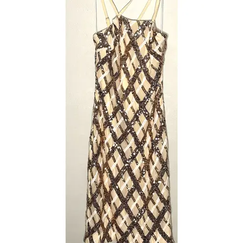 Dress the Population  Sequin Bandage Style Multiple Strap Dress size Extra Small