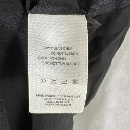 Rat & Boa Venezia Maxi Sheer Slip Dress Size XS Black