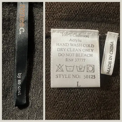 Brown Y2K Crossover Wrap Sequins Deep V Sweater Large Fairy Grunge Girlhood Boho