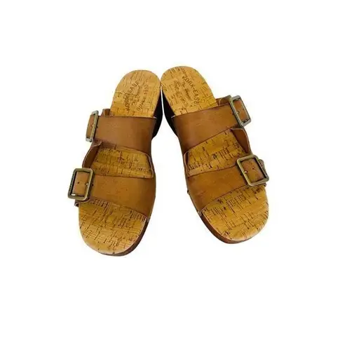 Kork-Ease Saffron Slide Sandal Women's Size 9M Brown Terra Platform Heel