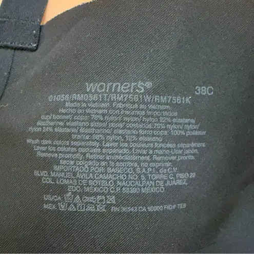 Warner's Black Bra with Molded Cups and Adjustable Straps Size undefined