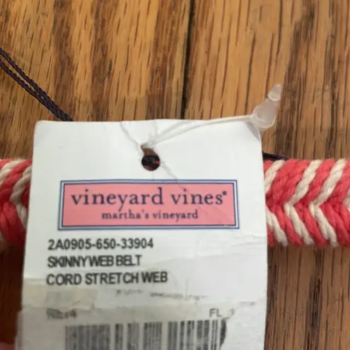 Vineyard Vines  Sky Web Belt Cord Stretch Web Red size L NWT