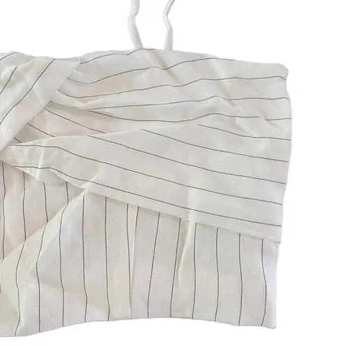Rachel Zoe  Cropped pin striped sleeveless zipper back top size 6