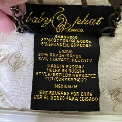 Baby Phat Y2k corduroy button up jacket tan size medium