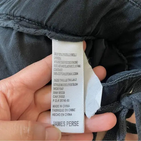 James Perse Supersoft Gabardine Pull On Pant Black (Medium) loungewear comfy