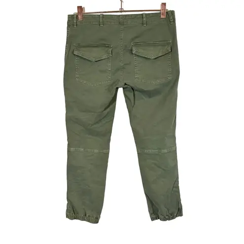 Nili Lotan Cropped French Military Pant In Camo Army Green
