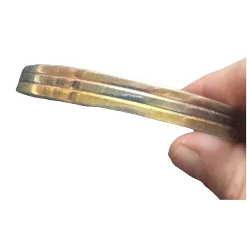 Set 2 Electroplated Cuff Bracelet Silver/Gold VTG 24K 2Tone S/M Strong Magnets Gold