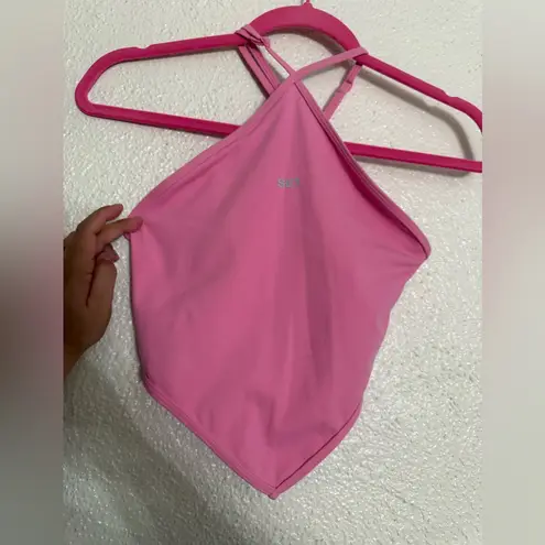 Set Active SPORTBODY® HALTER CROSS BRA - PUCKER PINK COLOR SIZE M