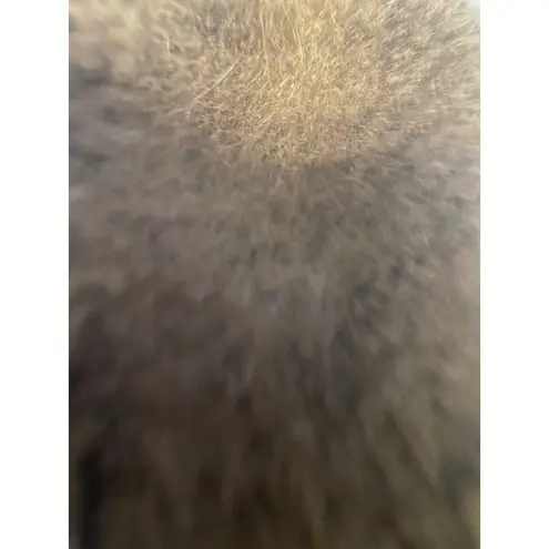 Luisa Spagnoli Brown Wool Angora Blend Fur Trimmed Knit Jacket Size M Size M