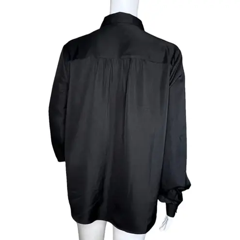 EXPRESS  Shirt Women Medium Black Jeweled Buttons Party Holiday‎ Feminine Elegant