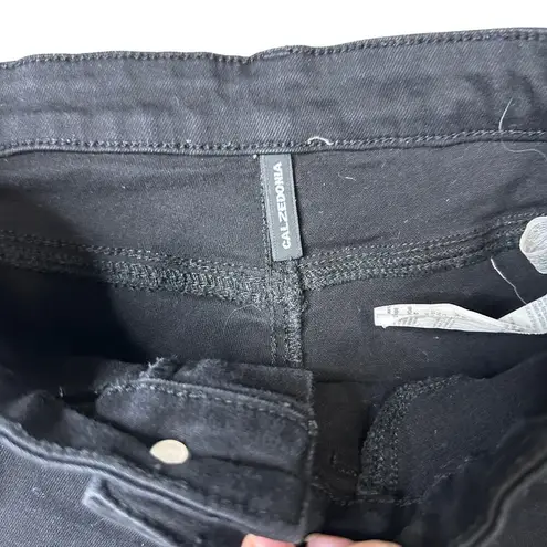 Calzedonia Black Jean Jeggings Skinny Fringe Ankle Jeans Medium