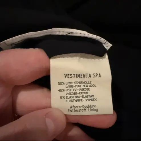 Giorgio Armani Dress Wool Blend Black Sleeveless Sheath Knee Length Sz 40 (4 US)