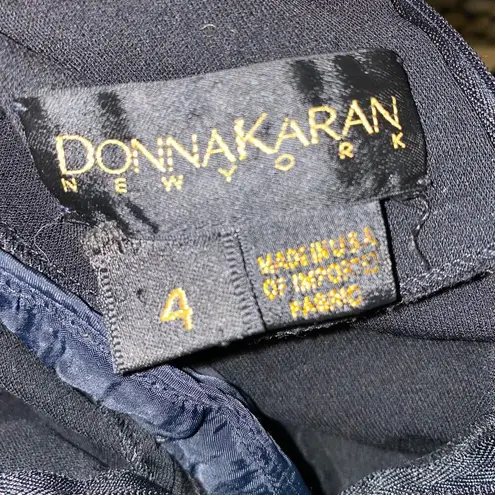 Donna Karan Black Wool Blend Long Sleeve Crewneck Bodysuit Women’s Size 4