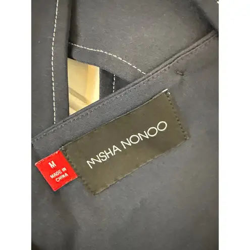 Misha Nonoo Dark Wash Blue Denim Mini Overall Dress Cotton Casual Size M Size M