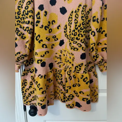 Farm Rio Anthropologie Palms Sweater Mini Dress