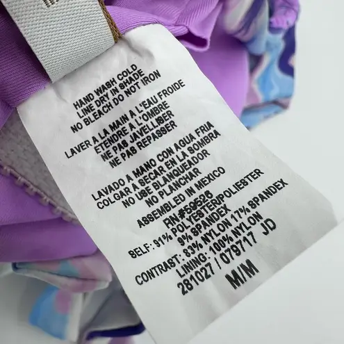 Becca Blue Agate Skylar Braided Plunge One-Piece Multi/Orchid Medium