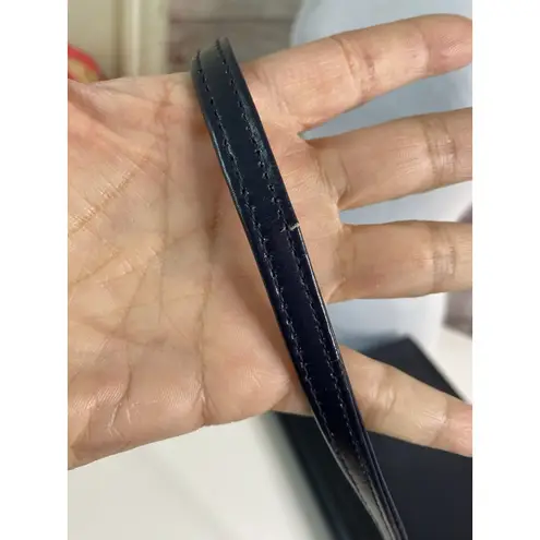 Vintage EROS Womens Navy Blue Leather Shoulder Bag Made In England