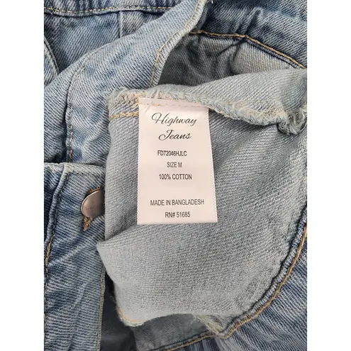 Highway Jeans Light Blue Distressed Denim Jacket Women's Size Medium