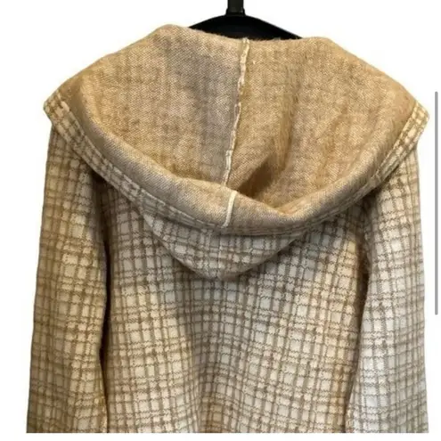 Cyrus Women's Plaid Hooded Coatigan Size S Multicolor Long Casual