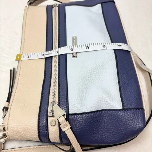 Dana Buchman Navy, Tan And Beige Crossbody Handbag/Women's Casual Purse Bag