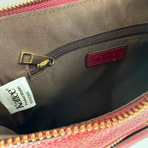 Kattee Cowhide Leather Crossbody Bag Burgundy Pebbled Shoulder Purse NWOT Red