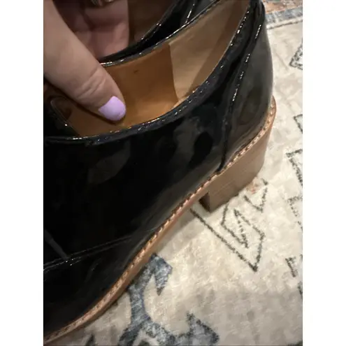 Louise et Cie shoes Oxfords Black Shinny Patten Leather Size 5.5