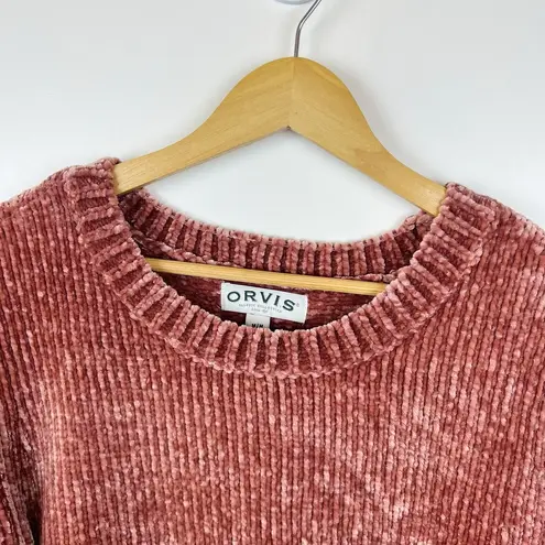 Orvis  Pink Mauve Chenille‎ Crewneck Sweater Size Medium