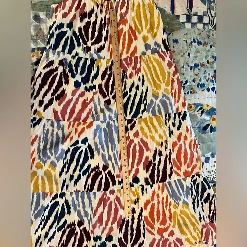 T Tahari M Multicolor Sleeveless Maxi Dress Abstract Tiered Halter