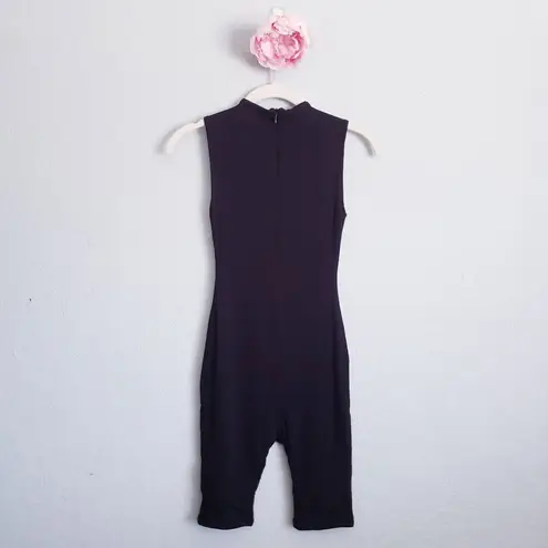 Naked Wardrobe Black Jumpsuit with High Neck and Sleeveless Design