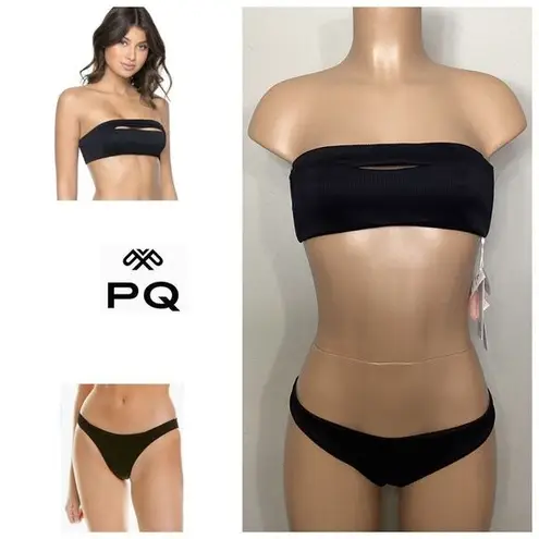 PilyQ New. PQ black pearl teeny bikini. Medium. Retails $149