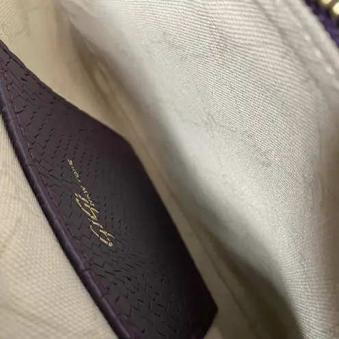 GiGi New York Python Leather Embossed Zip All