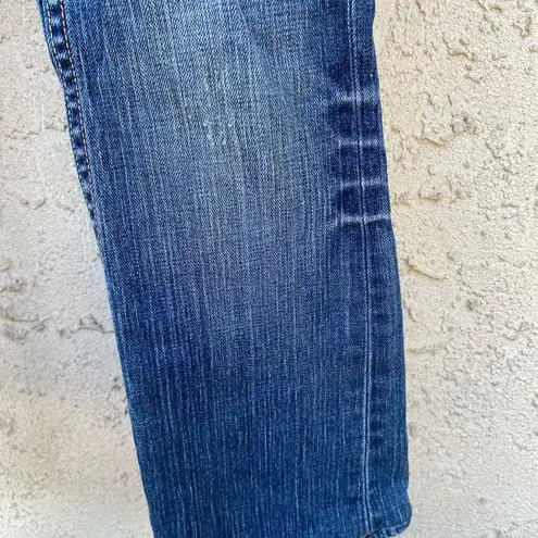 Banana Republic  Low Rise Bootcut Distressed Medium Wash Jeans Size 0