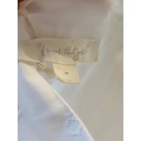 Anthropologie New w/ tags sz Medium eyelet  forever that girl white ruffle skirt