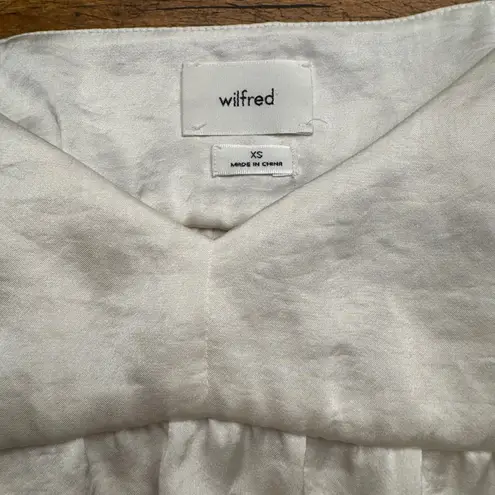 Wilfred White Satin Peplum Camisole Tank Top XS