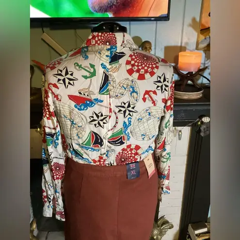 Dockers Vintage XL Nautical Buttonup With Flaws***