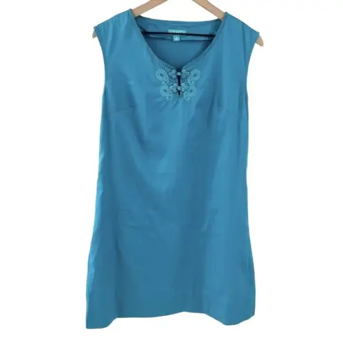 Calypso St. Barth Calypso for Target size 14 teal blue shift dress. thumbnail 3