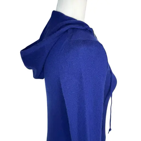 J.Crew Italian Cashmere Hoodie XS Blue 100% Full Zip Sweater Jacket FA07