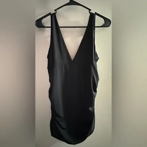 Frederick's of Hollywood Frederick’s of Hollywood Black Sequins Silky Sleeveless Dressy Tank Top